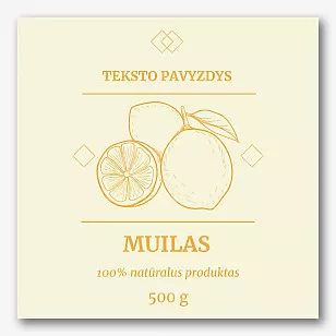 Muilo pakuotės etiketės šablonas