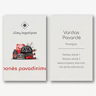 Automobilių parduotuvės vizitinės kortelės Šablonas