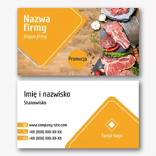 Szablon wizytówki restauracji