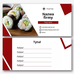 Szablon ulotki restauracji sushi