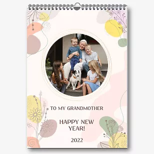 Calendar template with family photos