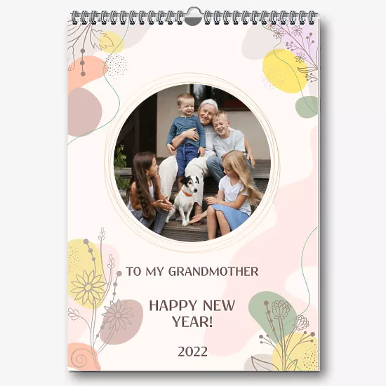 Calendar template with family photos