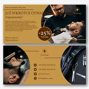 Szablon wizytówki Barbershop