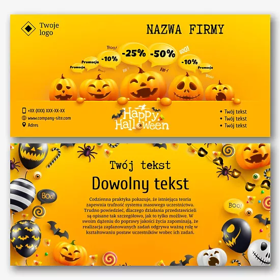 Szablon ulotki na Halloween