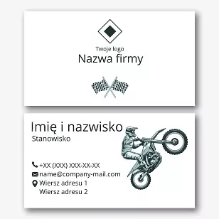 Szablon wizytówki motocyklisty