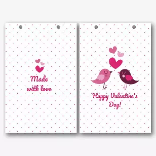 Paper bag template for Valentine's Day