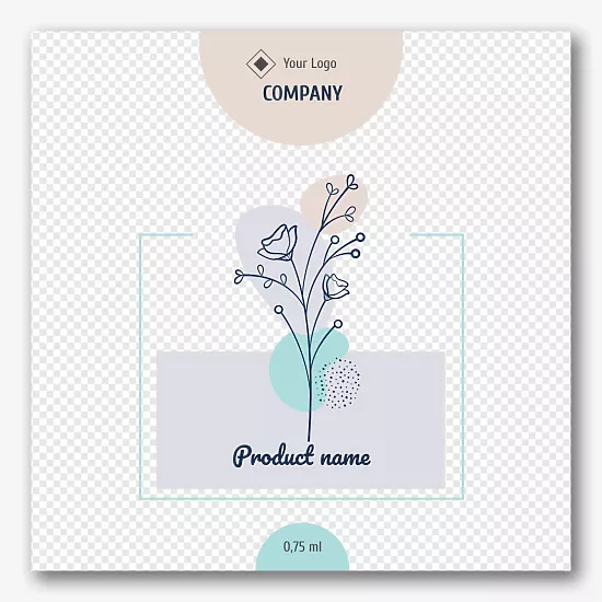 Label template for cream packaging