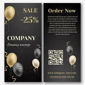 Template of a flyer with a New Year's promotion