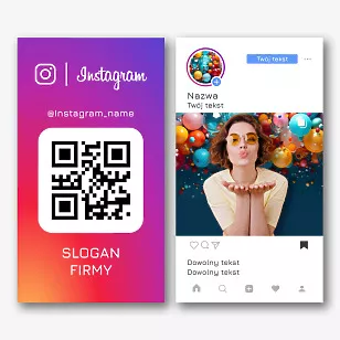 Szablon wizytówki profilu na Instagramie