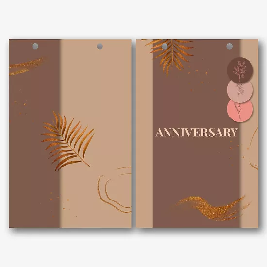 Paper bag template for the anniversary