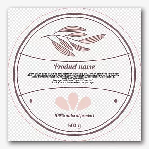 Label template for cosmetics packaging