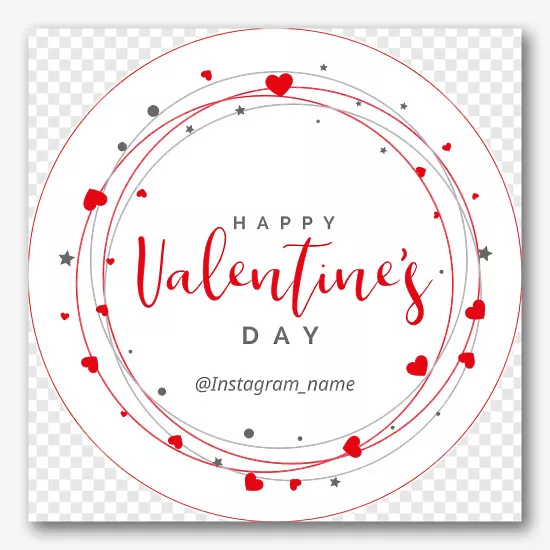 Valentine's Day Sticker Template