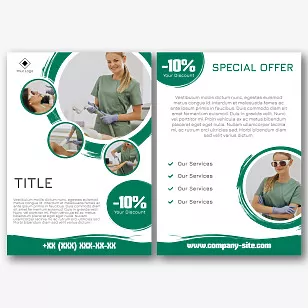 Laser Hair Removal Salon Leaflet Template