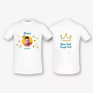 T-shirt template with Prince print for a boy