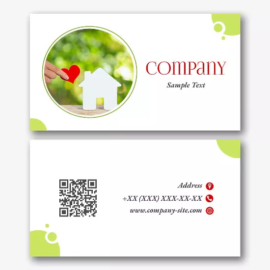 Insurance company business card template