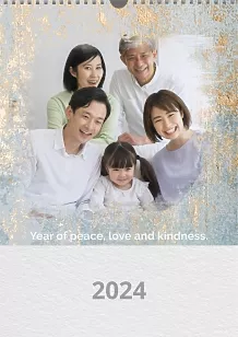 Calendar template with family photos