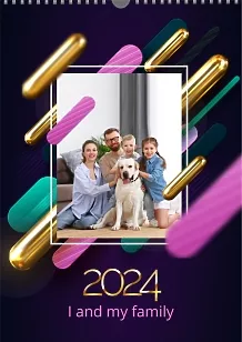 Calendar template with family photos