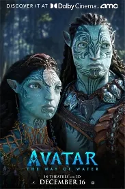  Постер киносериала "Avatar: Путь воды" - Клифф Кертис (Цирея) в крупном плане.